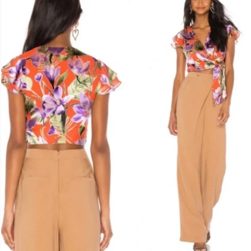 Alice and Olivia Wrap Crop Top